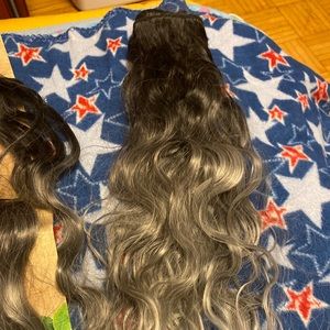 Real human hair extensions wavy 12”